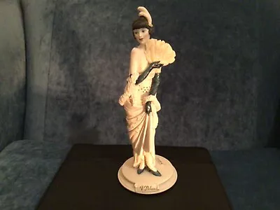 Buy Vintage A. Balcari Capodimonte Figurine. Art Deco Flapper Lady. Italy. • 32£