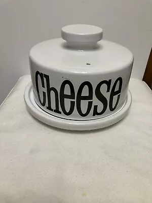Buy TG Green Pottery Spectrum Cheese Dome On Plate,Black Writing On White,Vintage • 14.50£