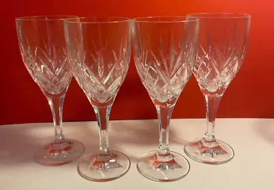 Buy Crystal Water Goblets, Set Of 4 Vintage, Glassware, Heavy, Drinkware • 21.99£