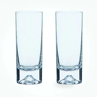 Buy Dartington Crystal Dimple Highball Glasses Pair Gift Box • 51£