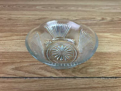 Buy Clear Cut Glass Bowl With Fan And Starburst Patterns 4 6/8  Diameter  • 13.99£
