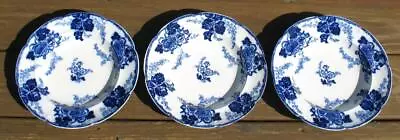 Buy ENGLISH FLOW BLUE CHINA   MESSINA   Set Of (3)  SERVING SOUP BOWLS • 94.86£