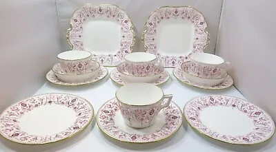 Buy Antique Minton Part Phillipe China Tea Set - Pink Swans • 250£