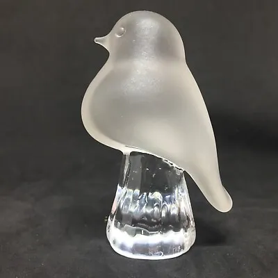 Buy Reijmyre GLASS ROBIN BIRD PAPERWEIGHT Figurine / Crystal From Sweden • 19.50£