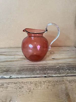Buy Vintage Cranberry Glass Jug  • 40£
