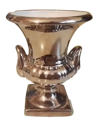 Buy Silver Pedestal Urn Vase, Royal Winton Pottery, Platinum Lustre, Vintage Decor B • 17.95£