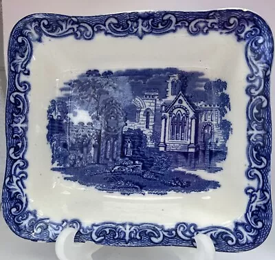Buy Vintage C1930s George Jones Blue & White 1790 Abbey Ware  Shredded Wheat Dish • 25£