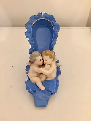 Buy Stunning Meissen Porcelain Shoe On Cushion With Two Cherubs Kissing • 125£