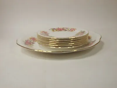 Buy Colclough Wayside Bone China Plate Set One Serving Plate And Six Side Plates • 18£