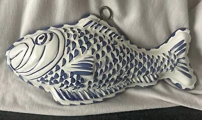Buy Vintage BASSANO ABC CERAMICHE Italy Blue & White Hand Painted Smiling Fish Mold • 23.67£