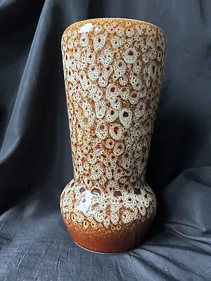 Buy Vintage New Devon Pottery Honeycomb Glaze Vase 20cm/ 8  Tall • 25£