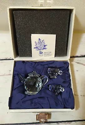 Buy PRECIOSA Bohemian Crystal Tea Set (not Swaroski), Original Box, Certificate • 15£