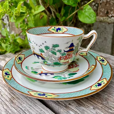 Buy PARAGON CHINA REPRODUCTION OF OLD CHINESE  Hand Enameled Trio Cup Saucer & Plate • 39.99£