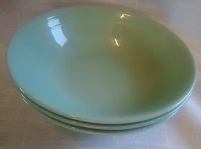 Buy Set Of 3 WOODS WARE BERYL GREEN 6.5  CEREAL/ SOUP BOWLS Wartime Utility Ware • 15£