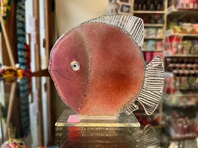 Buy Fused Glass Ornament Fish Pink - Nobilé Glassware - 1542-16 • 38.99£