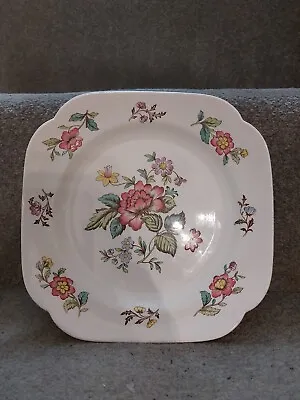 Buy Vintage Copeland Spode Square Cake Serving Plate Luncheon Plate Floral Beautiful • 14.99£