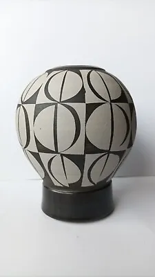 Buy Vintage Scottish Pottery Vase By Adrian Gardiner Geometric Decor • 40£