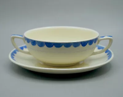 Buy SUSIE COOPER Crown Works STAFFORDSHIRE Soup Bowl And TRAY Art Deco • 4.99£