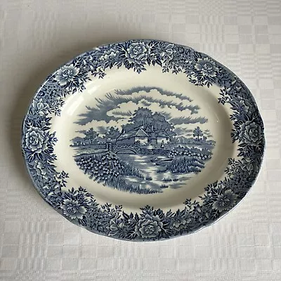 Buy Salem China English Village Blue Olde Staffordshire 12¼” Oval Serving Platter • 19.50£