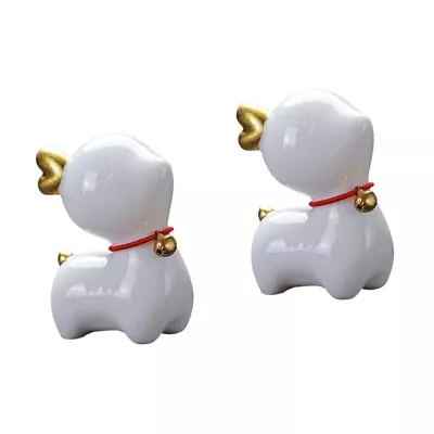 Buy  2 Pack Animal Design Adornment Desktop Decor Deer Ornament Ornaments • 12.49£