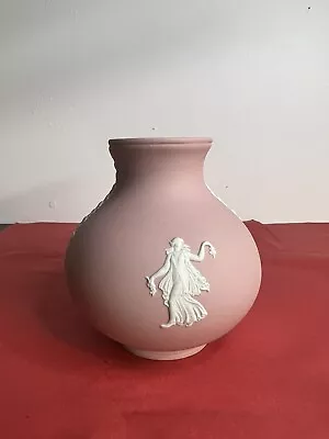 Buy Vintage WEDGEWOOD  Jasperware Pink Onion Vase Limited Edition Of 500 C1970s WCS • 0.99£