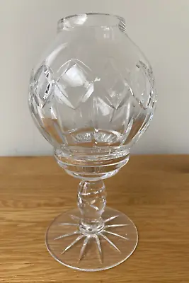 Buy Beautiful Lead Crystal Cut Glass Candle Holder With Glass Stand BNWOB - Vintage • 14.99£
