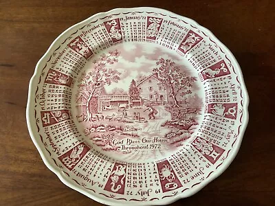 Buy Alfred Meakin Staffordshire Calendar Plate 1972 God Bless Our House  • 2£
