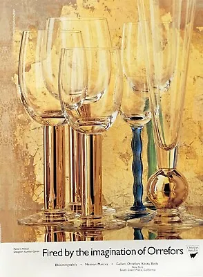 Buy 1994 ORREFORS Crystal Glassware Design By Gunnar Gyren Vintage PRINT AD • 9.97£