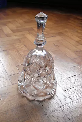 Buy Vintage Handmade Clear Glass Bell With Ringer Dinner Bell - 18cm Tall • 5£
