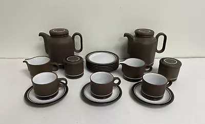 Buy Hornsea Pottery Lancaster Vitramic Contrast Brown Tea Set • 84.99£