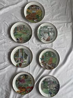 Buy FRANKLIN PORCELAIN THE GARDEN YEAR COLLECTION 7 Plates • 20£