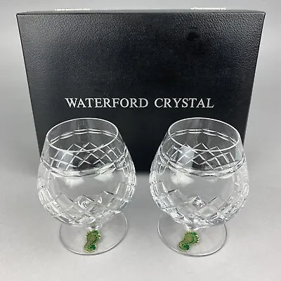 Buy Pair Of Waterford Crystal Cut Glass Brandy Glasses  - Boxed • 85£