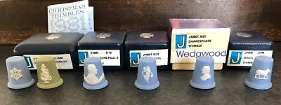 Buy 6 Wedgewood Jasperware Thimbles. Thimbles Excellent Cond But Boxes Aged Inside. • 30£