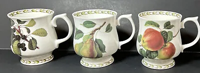Buy Hooker's Fruit By Queen's Fine Bone China Tea/Coffee Cups Made In England Set 3 • 28.51£
