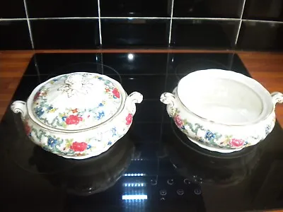 Buy Booths  Flora Dora  Tureen With Lid + A Tureen With No Lid. • 55£