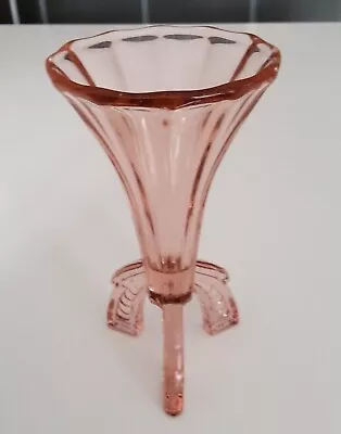 Buy 1930s Art Deco Czech Peach Glass Rocket Vase • 24.99£