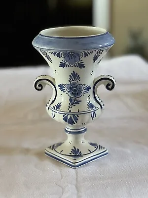 Buy VINTAGE Delft Holland Hand Painted Urn Style Vase • 26.68£