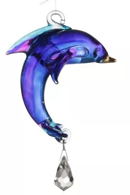 Buy Swarovski Fantasy Glass Dolphin - Purple • 15.99£