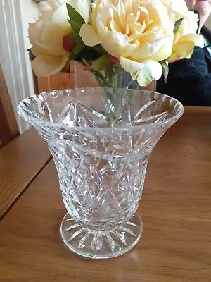 Buy Small Vintage Thick Crystal Cut Glass Bud Vase • 5£