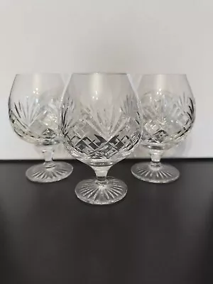 Buy 3x Vintage Webb Corbett Royal Doulton Crystal Georgian Brandy Glasses VGC! • 24.30£