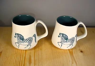 Buy PAIR Poole Pottery Zebra & Pony Mugs • 19.99£