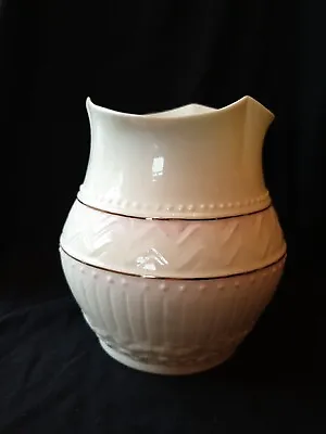 Buy Irish Belleek Porcelain China 7th Stamp Vase Pink 14.5cm • 4.99£