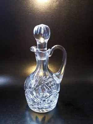 Buy Vintage Crystal Cut Glass Vinegar Oil Jug Decanter • 12£