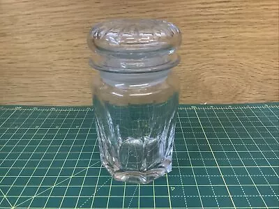 Buy Antique Cut Glass Handmade Lidded  Jar In  Good Condition • 9.50£