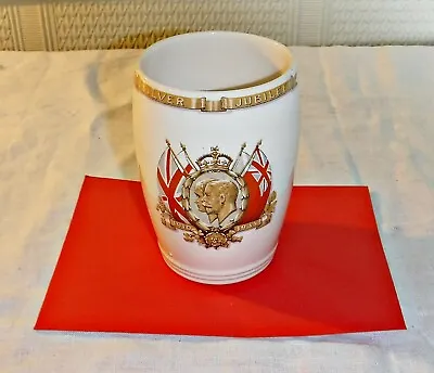 Buy Commemorative Mug Solian Ware 1910-1935 King George & Queen Mary Silver Jubilee • 9.95£