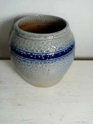 Buy Jamestown Pottery Colony Virginia. Blue Banded Vase. 7cm • 12£