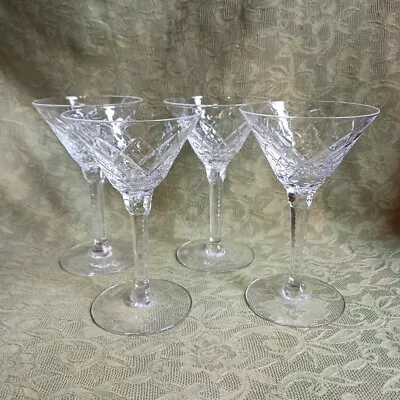 Buy Seneca Gothic Cut Glass Martini Cocktail/Champagne Coupe 6.5  X4 • 96.06£