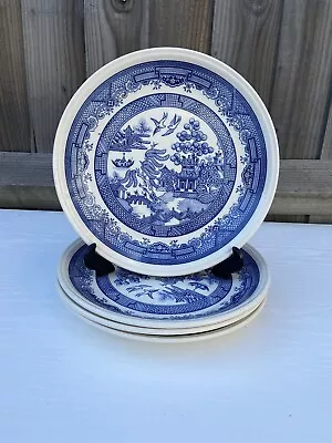 Buy 4x Staffordshire Tableware England Blue & White. Salad / Dessert Plate. VGC • 15£