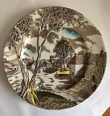 Buy Sunday Morning - Decorative Dinner  Plate - W H Grindley Staffordshire  9 Inches • 4.99£