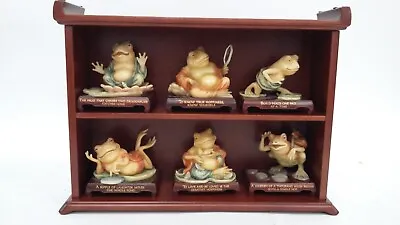 Buy The Franklin Mint Hand Painted Frog Figurines X6 With Decorative Display Casing • 12.50£